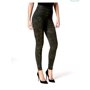 Green camo high waisted spanx leggings.